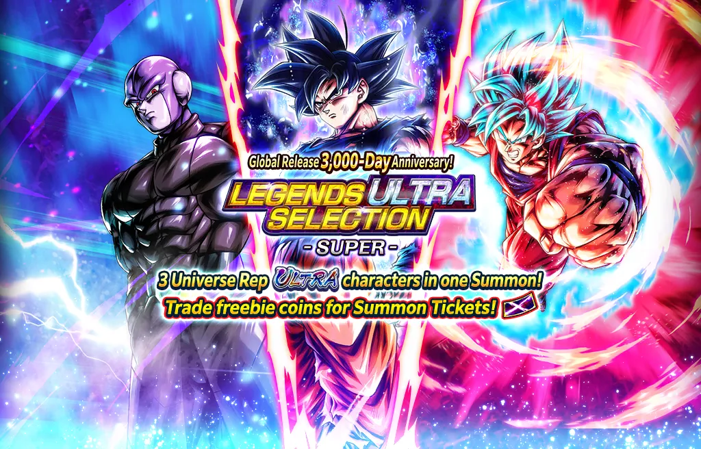 ¡Celebración por los 3000 días desde el lanzamiento global! LEGENDS ULTRA SELECTION - SUPER -